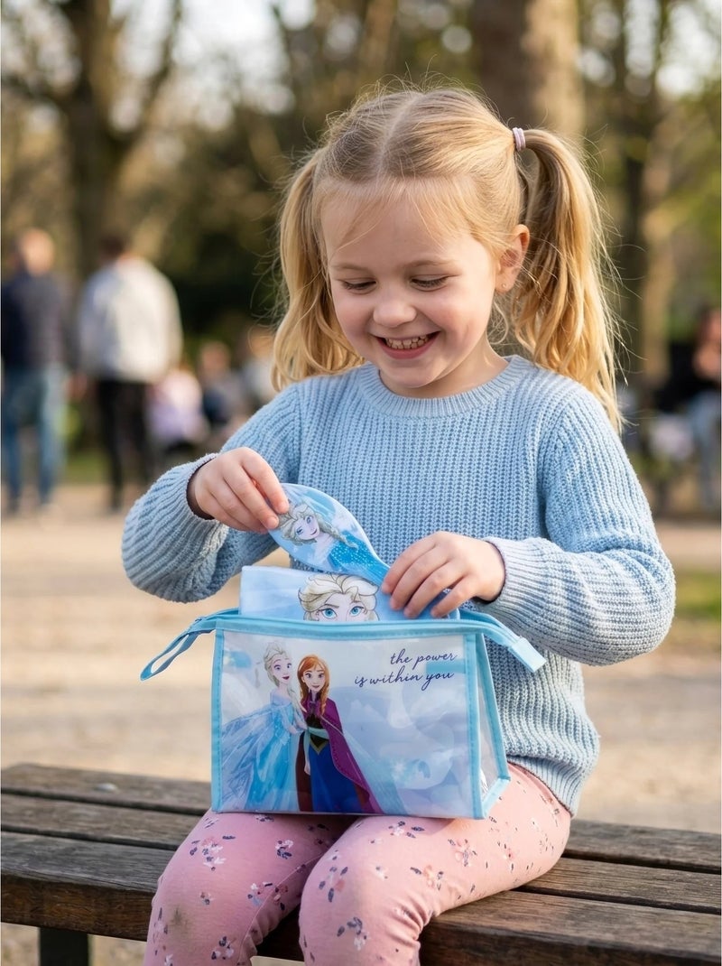 Trousse de toilette transparente avec peigne et serviette disney Bleu - Kiabi