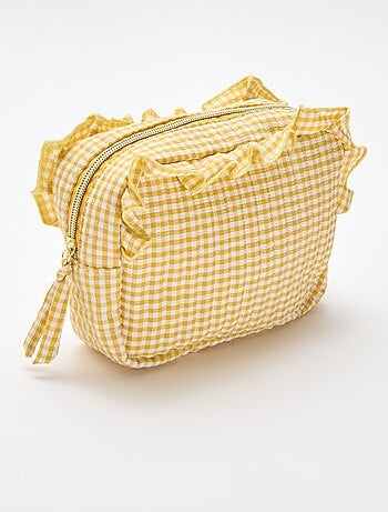 Trousse de toilette vichy avec volants