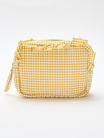 Trousse de toilette vichy avec volants