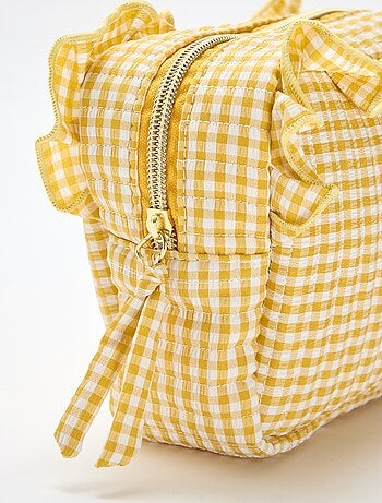 Trousse de toilette vichy avec volants