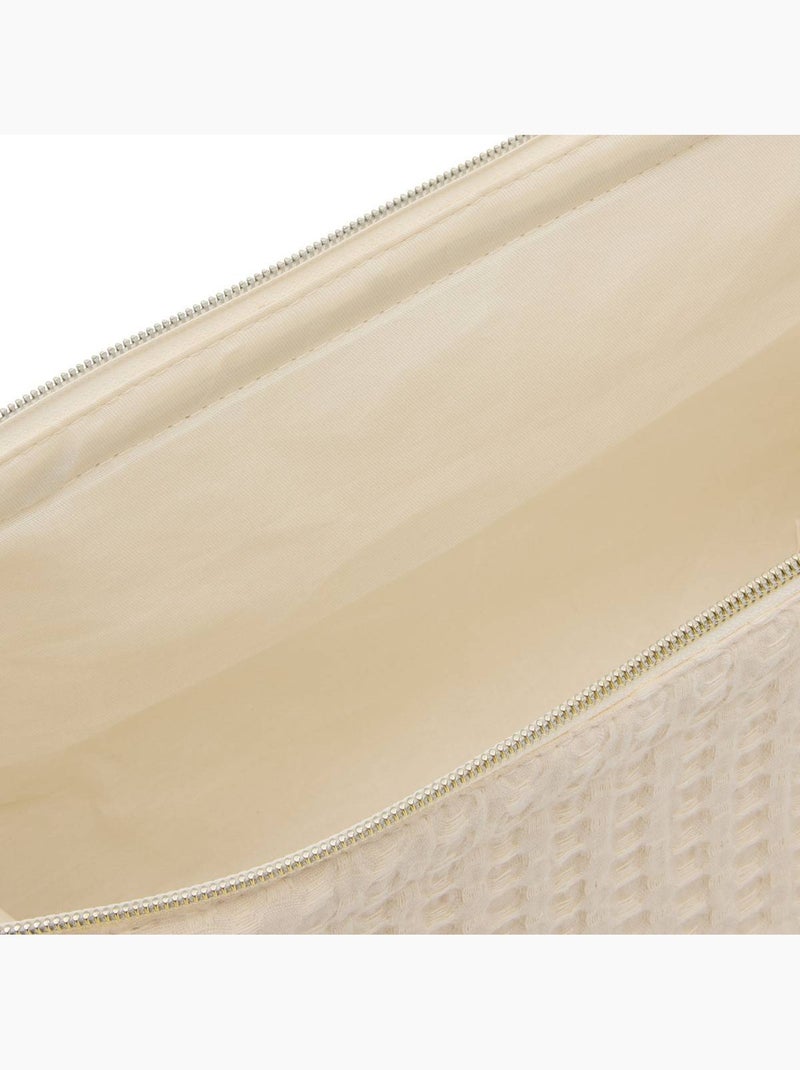 Trousse de toilette waffle Beige - Kiabi