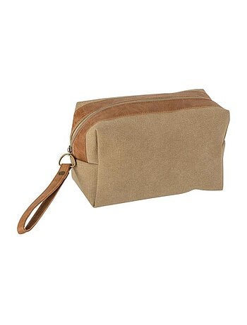 Trousse de toilette zippée mixte tissu