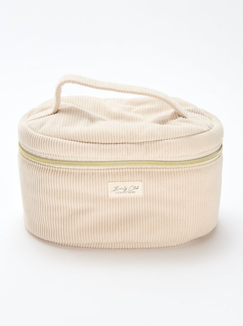 Trousse de toilettes - Vanity - matière côtelée - Kiabi