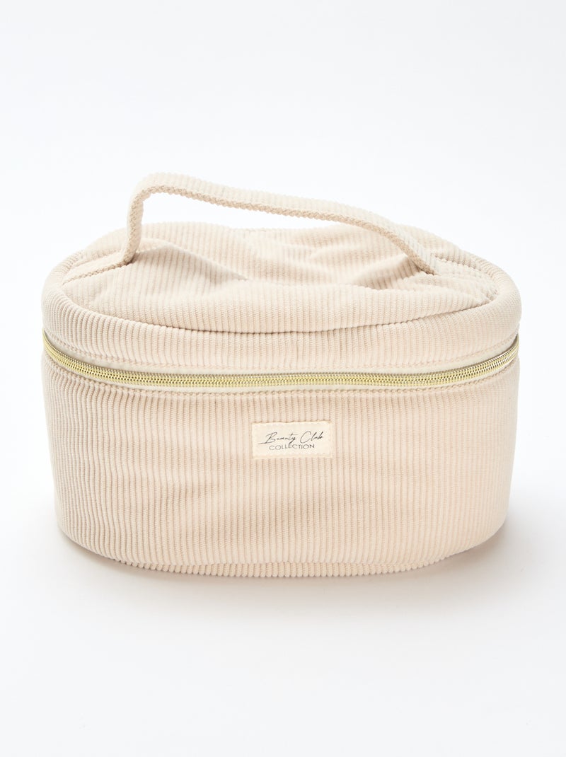 Trousse de toilettes - Vanity - matière côtelée Beige - Kiabi