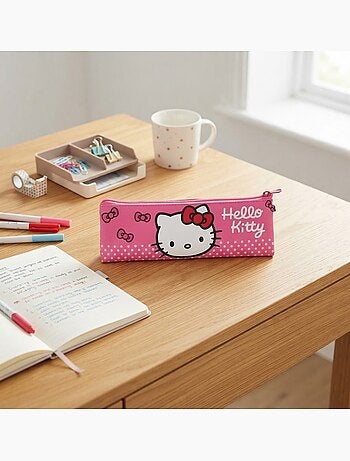 Trousse d'école plate hello kitty