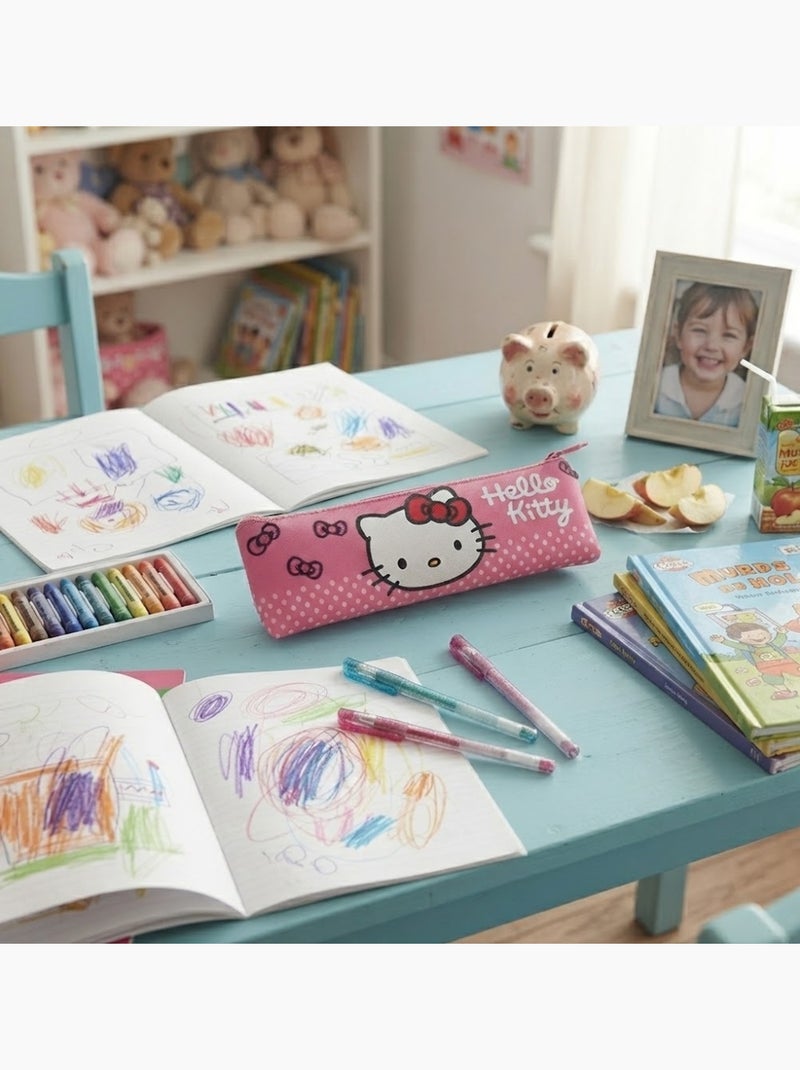 Trousse d'école plate hello kitty Rose - Kiabi
