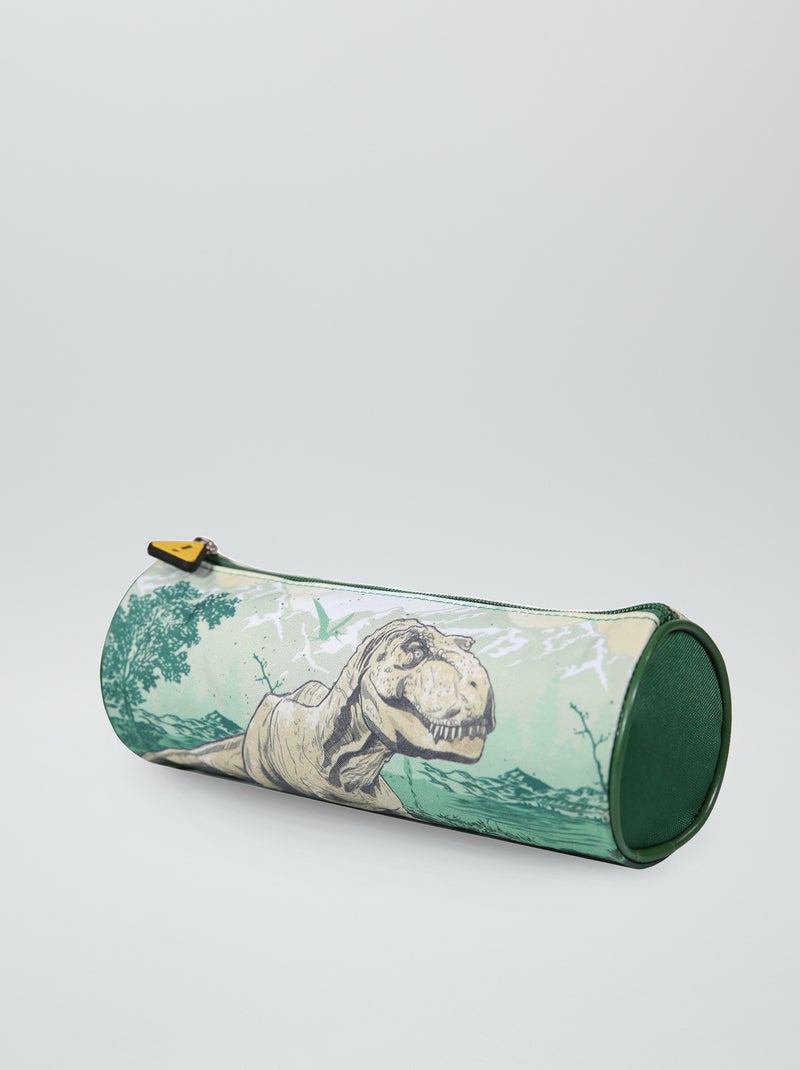 Trousse 'dinosaure' en toile vert - Kiabi