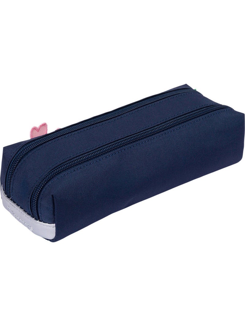 Trousse – Double 21,5 CM - Collection Scolaire 2027 – Tann's Bleu foncé - Kiabi