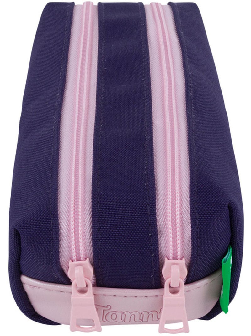 Trousse – Double 21,5 CM - Collection Scolaire 2027 – Tann's Violet foncé - Kiabi