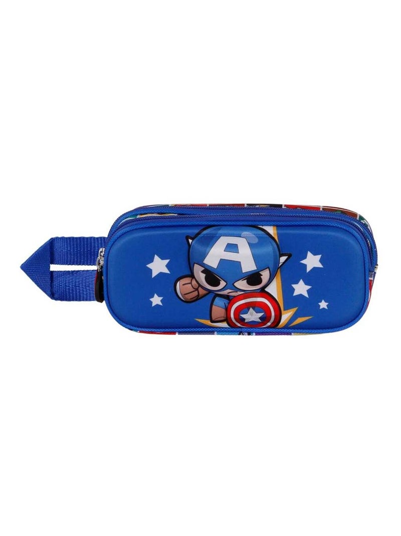 Trousse Double 3D - Captain America Punch - Bleu - Taille Unique Bleu - Kiabi