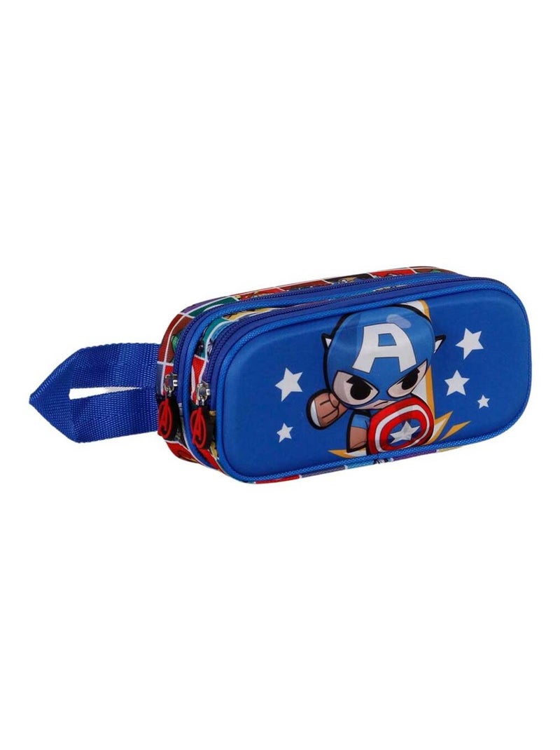 Trousse Double 3D - Captain America Punch - Bleu - Taille Unique Bleu - Kiabi
