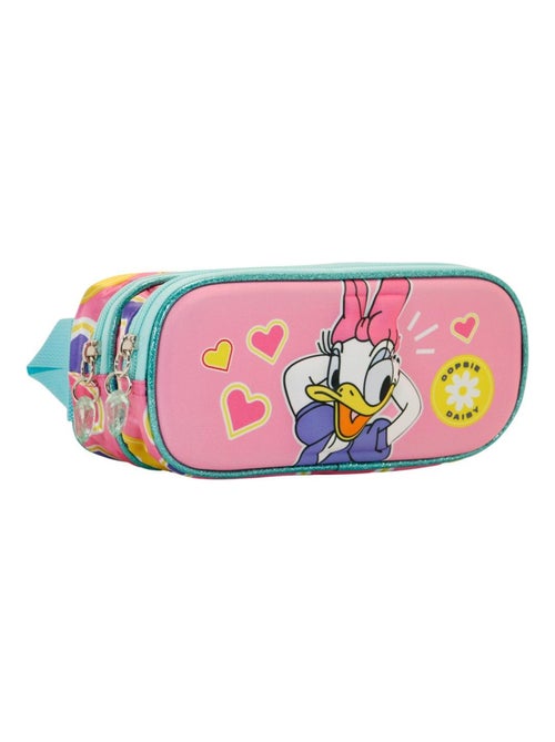 Trousse Double 3D - Disney Daisy Duck Oops - Rose - Taille Unique - Kiabi
