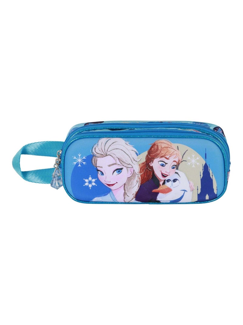 Trousse Double 3D - Disney La Reine des Neiges 2 (Frozen) Lovely - Turquoise - Taille Unique Bleu turquoise - Kiabi
