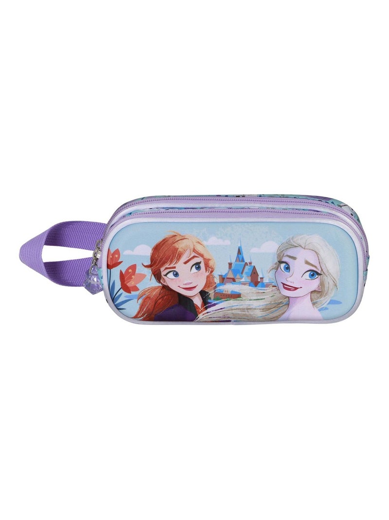 Trousse Double 3D - Disney La Reine des Neiges 2 (Frozen) Spring - Bleu - Taille Unique Bleu - Kiabi