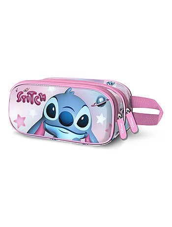 Trousse Double 3D - Disney Lilo et Stitch Cosmic - Rose - Taille Unique