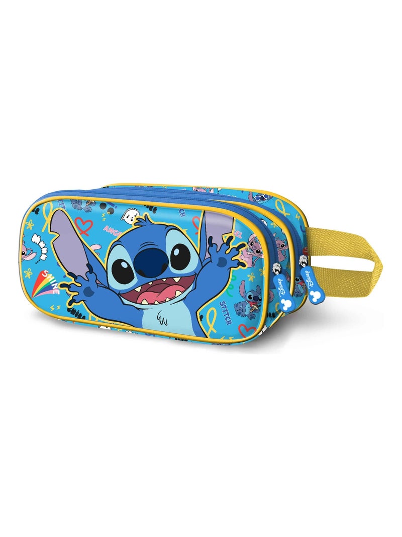 Trousse Double 3D - Disney Lilo et Stitch Hello - Bleu - Taille Unique Bleu - Kiabi