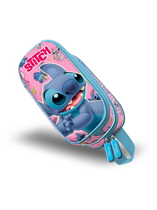 Trousse Double 3D - Disney Lilo et Stitch Surprise - Bleu - Taille Unique - Kiabi