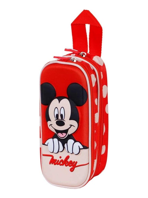Trousse Double 3D - Disney Mickey Mouse Bobblehead - Rouge - Taille Unique - Kiabi