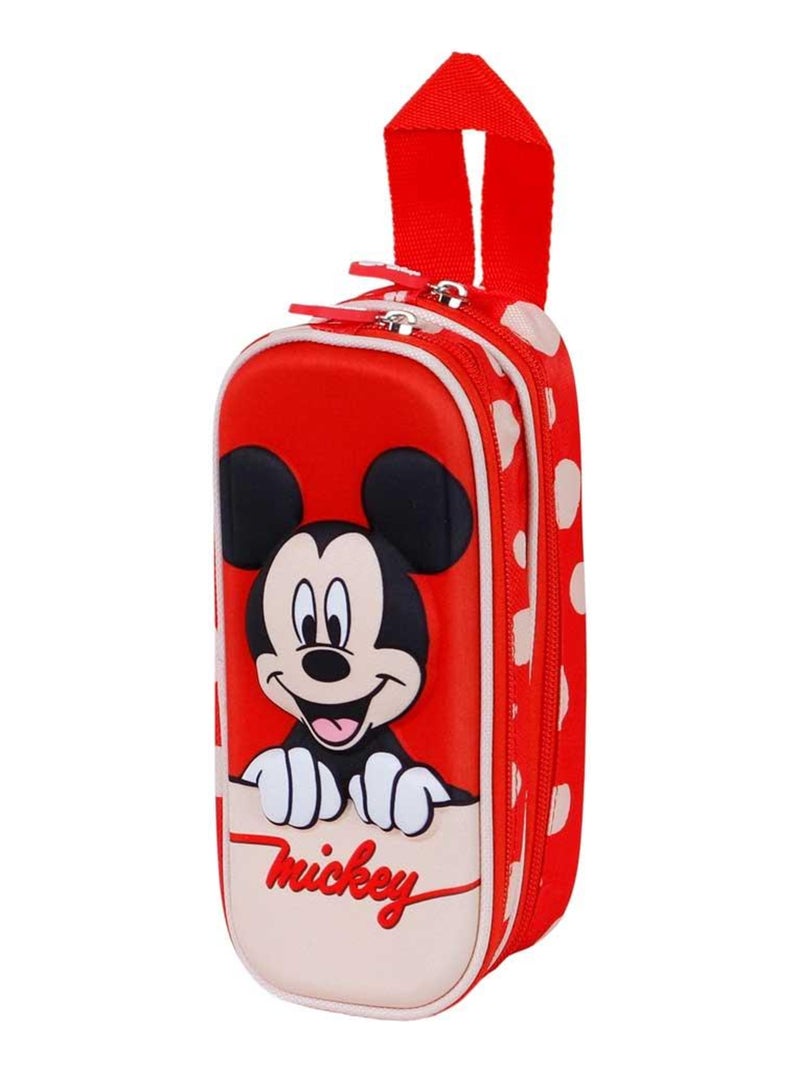 Trousse Double 3D - Disney Mickey Mouse Bobblehead - Rouge - Taille Unique Rouge - Kiabi