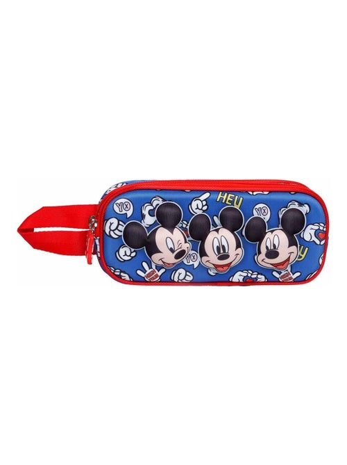 Trousse Double 3D - Disney Mickey Mouse Grins - Bleu - Taille Unique - Kiabi