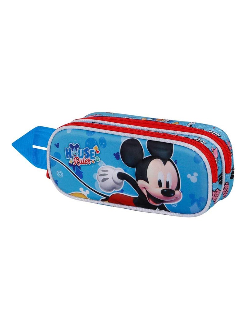 Trousse Double 3D - Disney Mickey Mouse House - Bleu - Taille Unique Bleu - Kiabi