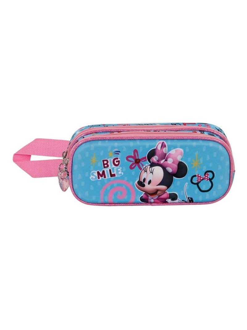 Trousse Double 3D - Disney Minnie Mouse Big Smile - Bleu - Taille Unique Bleu - Kiabi