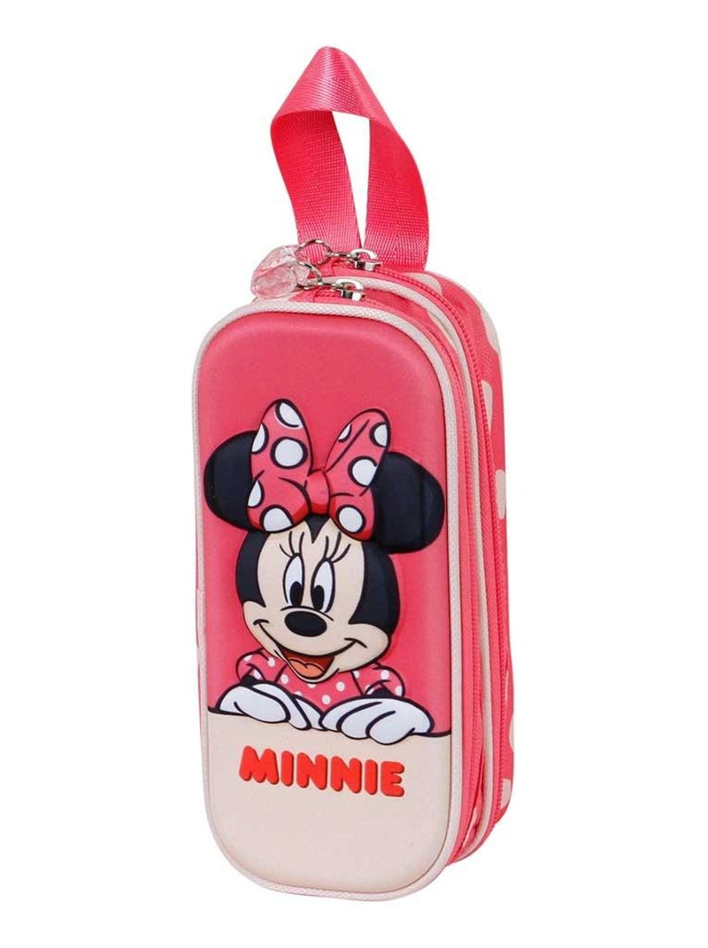 Trousse Double 3D - Disney Minnie Mouse Bobblehead - Rose - Taille Unique Rose - Kiabi