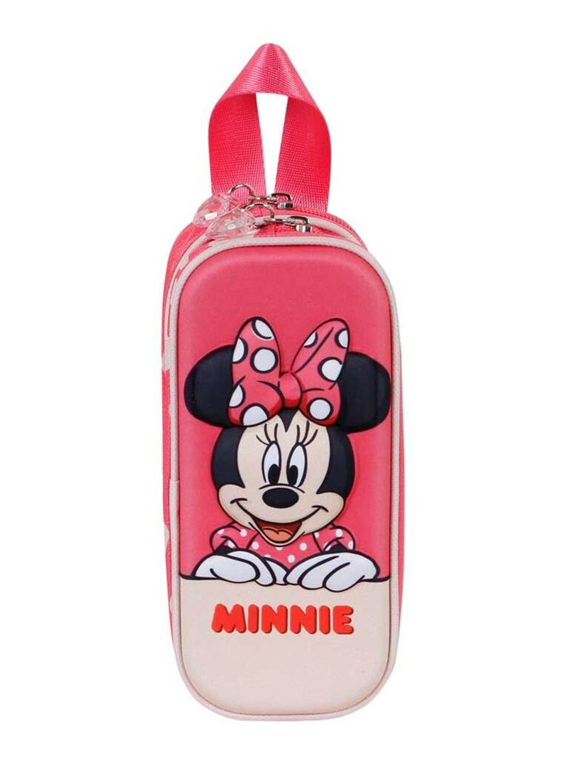 Trousse Double 3D - Disney Minnie Mouse Bobblehead - Rose - Taille Unique Rose - Kiabi