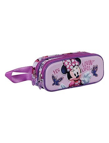 Trousse Double 3D - Disney Minnie Mouse Butterflies - Lilas - Taille Unique