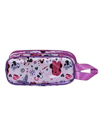 Trousse Double 3D - Disney Minnie Mouse Butterflies - Lilas - Taille Unique