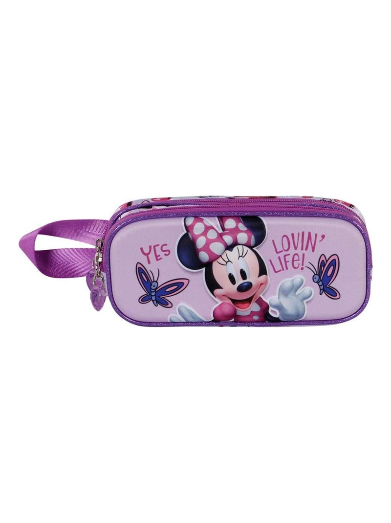 Trousse Double 3D - Disney Minnie Mouse Butterflies - Lilas - Taille Unique Mauve lilas - Kiabi