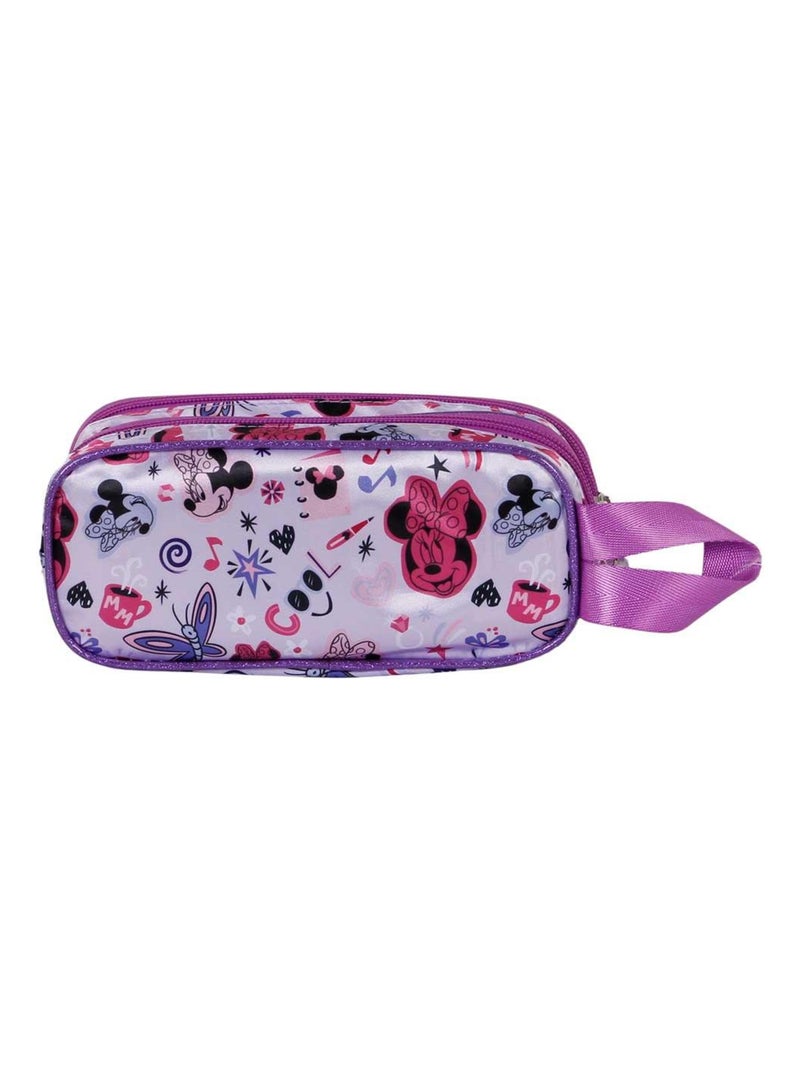 Trousse Double 3D - Disney Minnie Mouse Butterflies - Lilas - Taille Unique Mauve lilas - Kiabi