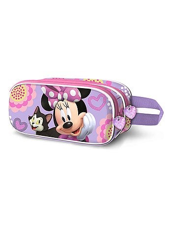 Trousse Double 3D - Disney Minnie Mouse Cat - Lilas - Taille Unique