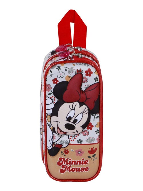 Trousse Double 3D - Disney Minnie Mouse Flowered - Rouge - Taille Unique - Kiabi