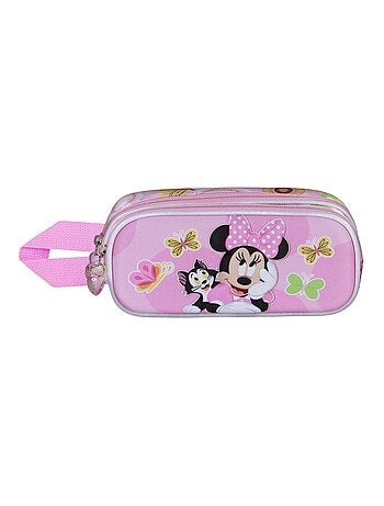 Trousse Double 3D - Disney Minnie Mouse Kitten - Rose - Taille Unique