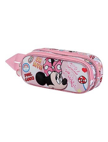 Trousse Double 3D - Disney Minnie Mouse Power - Rose - Taille Unique