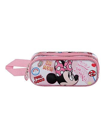 Trousse Double 3D - Disney Minnie Mouse Power - Rose - Taille Unique