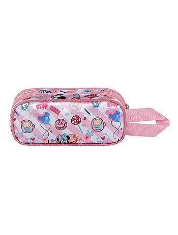 Trousse Double 3D - Disney Minnie Mouse Power - Rose - Taille Unique