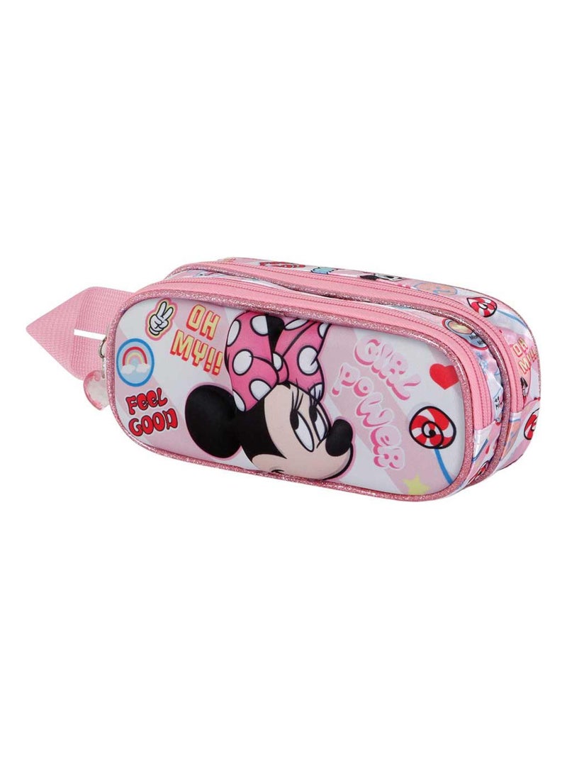 Trousse Double 3D - Disney Minnie Mouse Power - Rose - Taille Unique Rose - Kiabi