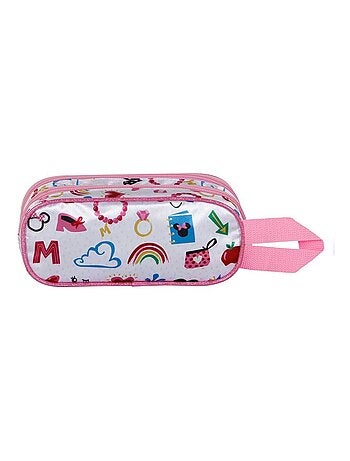 Trousse Double 3D - Disney Minnie Mouse Too Cute - Rose - Taille Unique