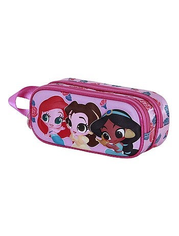 Trousse Double 3D - Disney Princesses Disney Flowers - Rose - Taille Unique