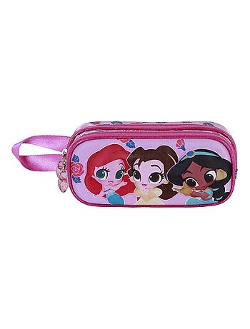 Trousse Double 3D - Disney Princesses Disney Flowers - Rose - Taille Unique
