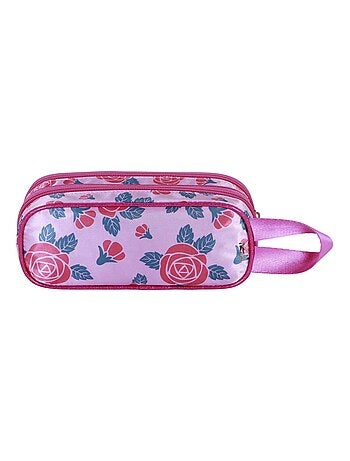 Trousse Double 3D - Disney Princesses Disney Flowers - Rose - Taille Unique