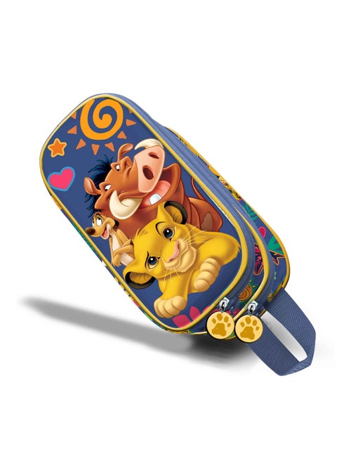 Trousse Double 3D - Disney Roi Lion Friends - Bleu - Taille Unique - Kiabi