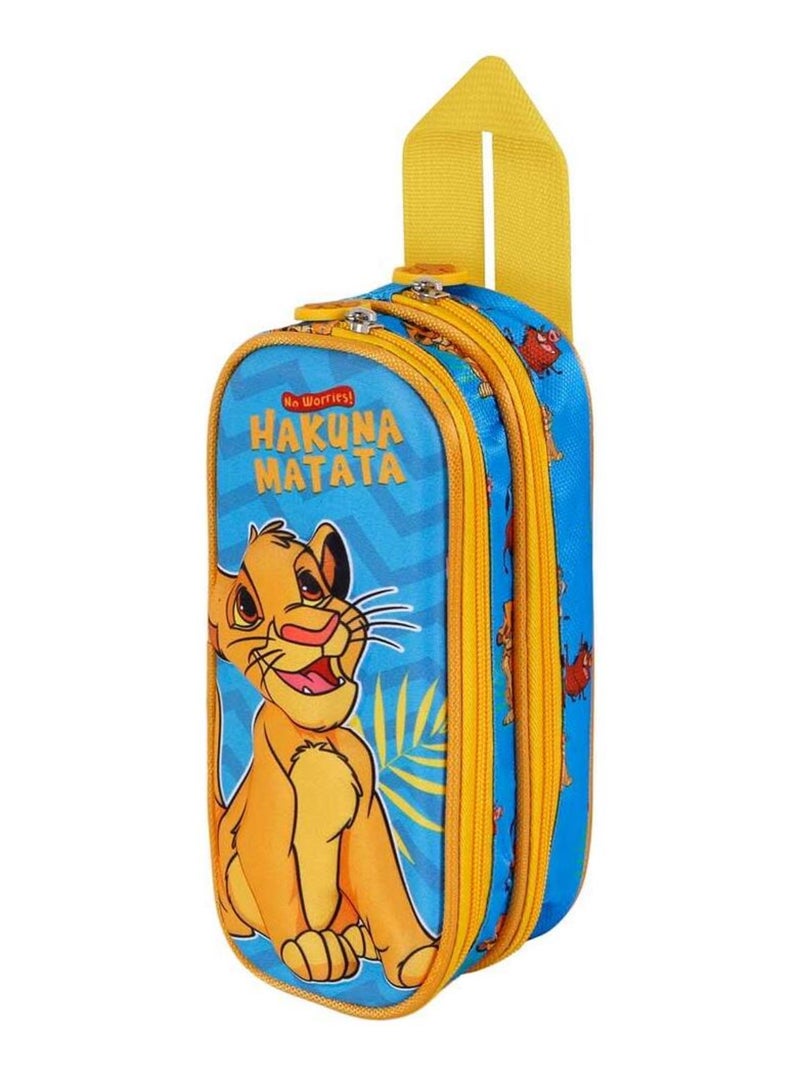 Trousse Double 3D - Disney Roi Lion Hakuna - Bleu - Taille Unique Bleu - Kiabi