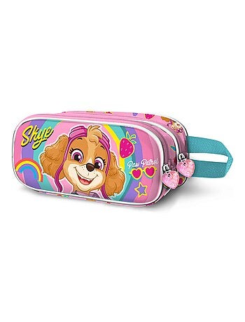 Trousse Double 3D - La Pat' Patrouille Happy - Rose - Taille Unique