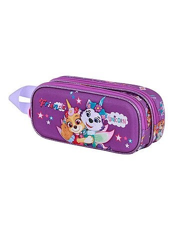 Trousse Double 3D - La Pat' Patrouille Magic - Lilas - Taille Unique