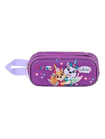 Trousse Double 3D - La Pat' Patrouille Magic - Lilas - Taille Unique