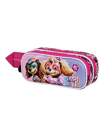 Trousse Double 3D - La Pat' Patrouille Mighty - Rose - Taille Unique