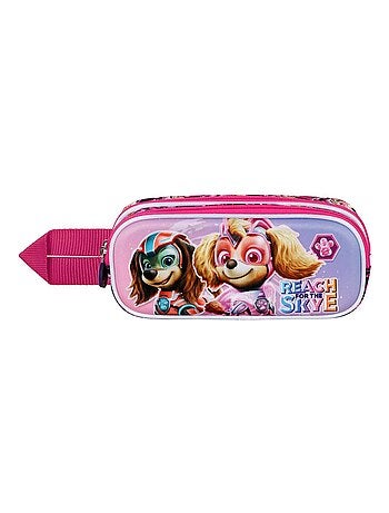 Trousse Double 3D - La Pat' Patrouille Mighty - Rose - Taille Unique